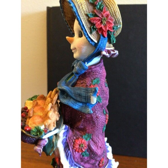 Lenox 1997 Winter Lady Christmas Figurine Snowman Penguin Hand-Painted Porcelain - Picture 10 of 10